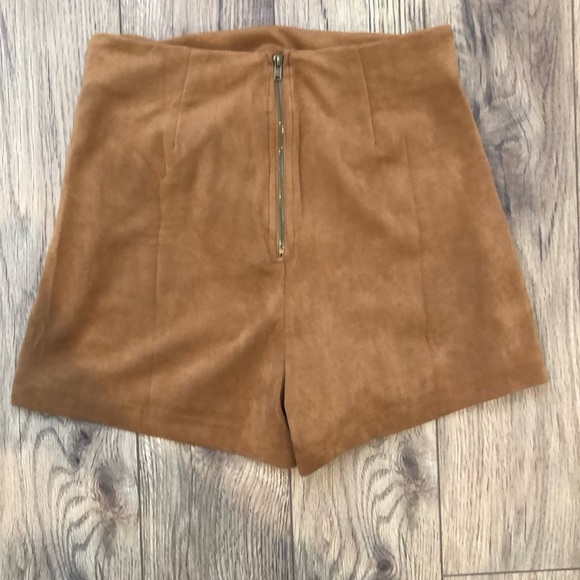 Faux Suede Tan Skort - Picture 3 of 6